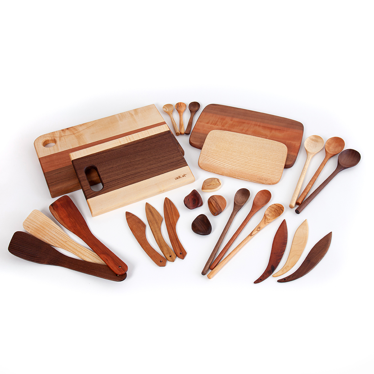 Produktpalette aus Holz
